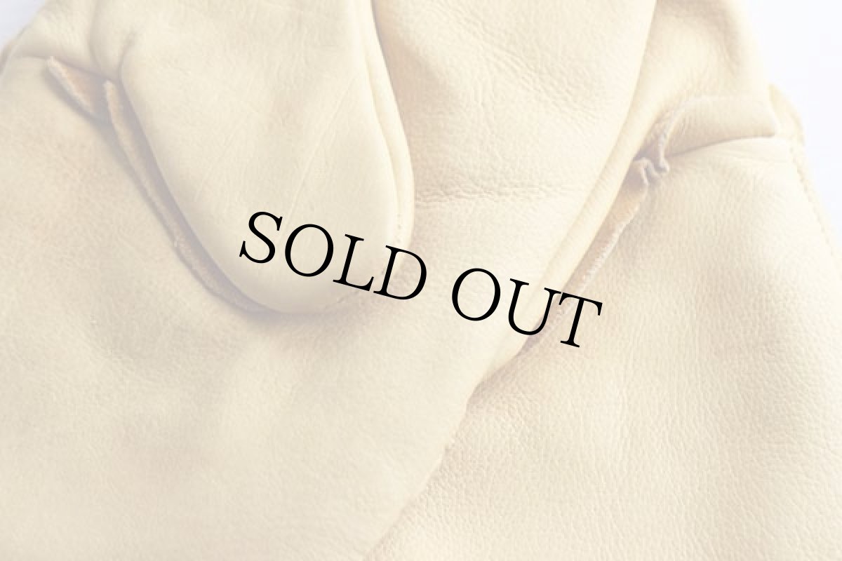 画像7: UNKNOWN ニットライナー付き ディアスキン レザー ミトン グローブ★手袋 (7)