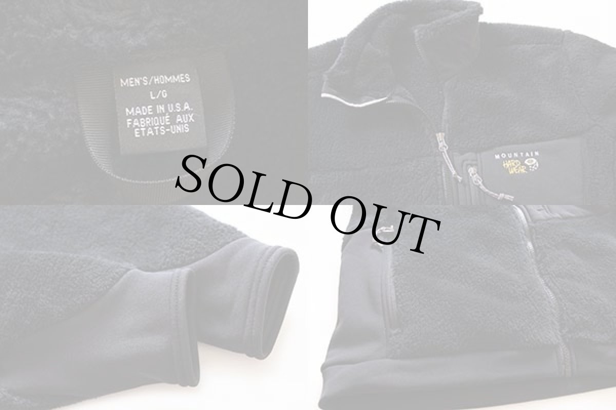 画像3: USA製 MOUNTAIN HARDWEAR モンキーマン POLARTEC フリースジャケット 黒 L (3)