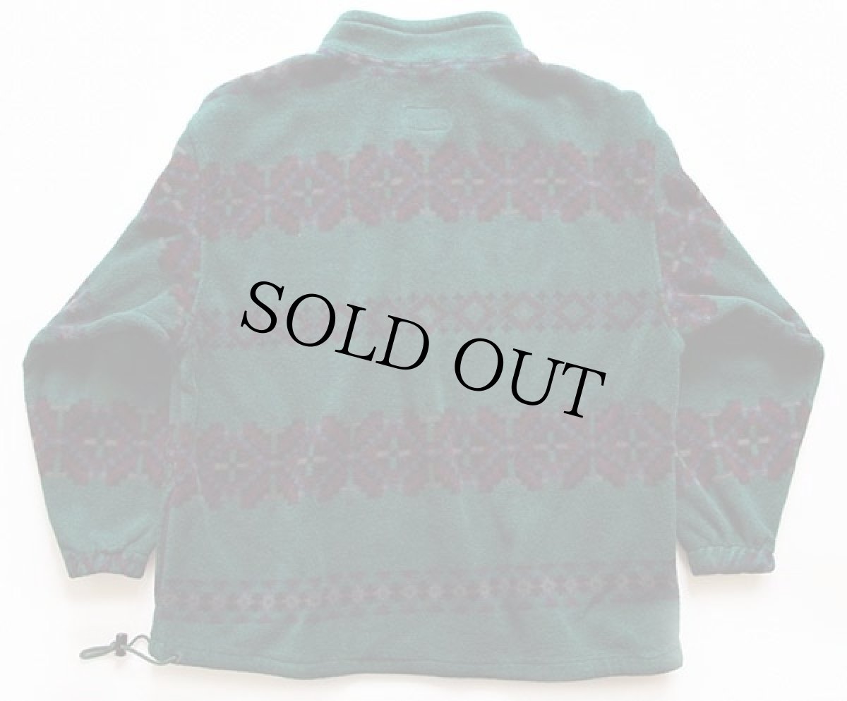 画像2: 90s EddieBauerエディーバウアー 総柄 プルオーバー POLARTEC フリース L (2)