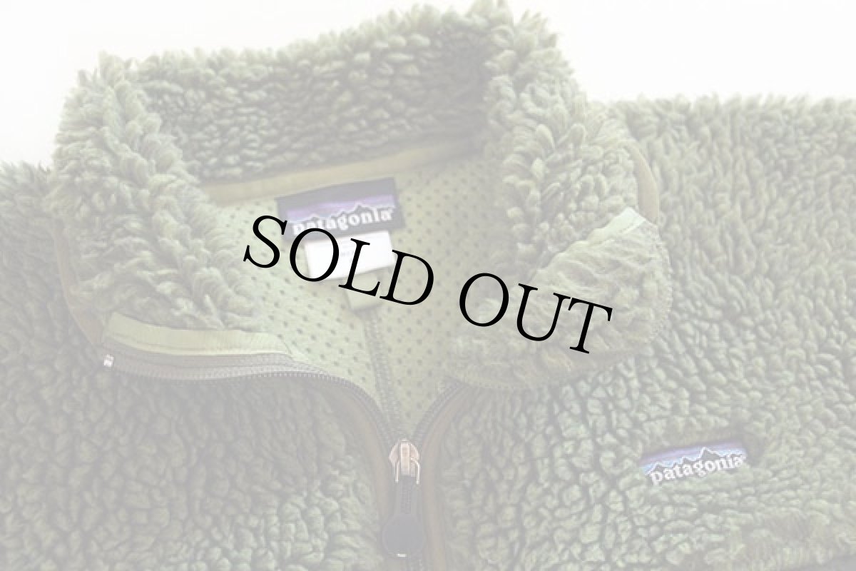 画像4: 00s patagoniaパタゴニア クラシック レトロカーディガン フリースジャケット 緑 S (4)