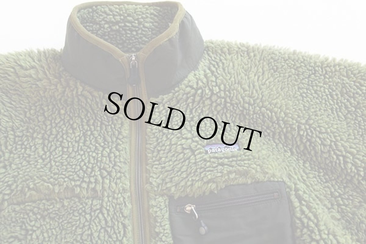 画像3: 00s patagoniaパタゴニア クラシック レトロカーディガン フリースジャケット 緑 S (3)