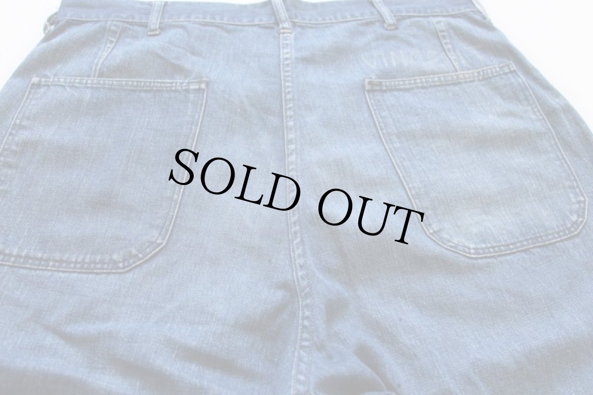 画像3: 40s 米軍 U.S.NAVY インディゴ デニム トラウザーズ w34 (3)