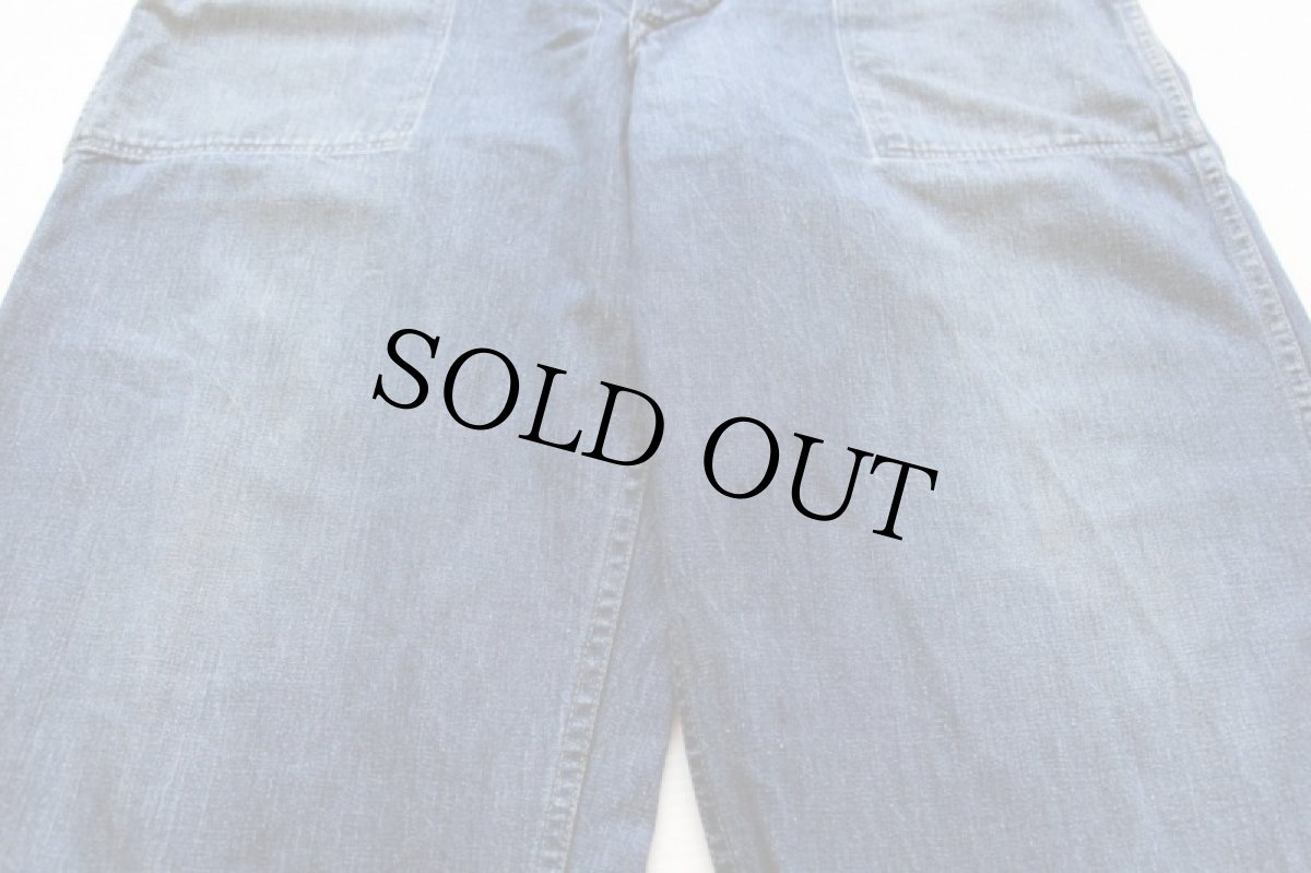 画像7: 40s 米軍 U.S.NAVY インディゴ デニム トラウザーズ w34 (7)