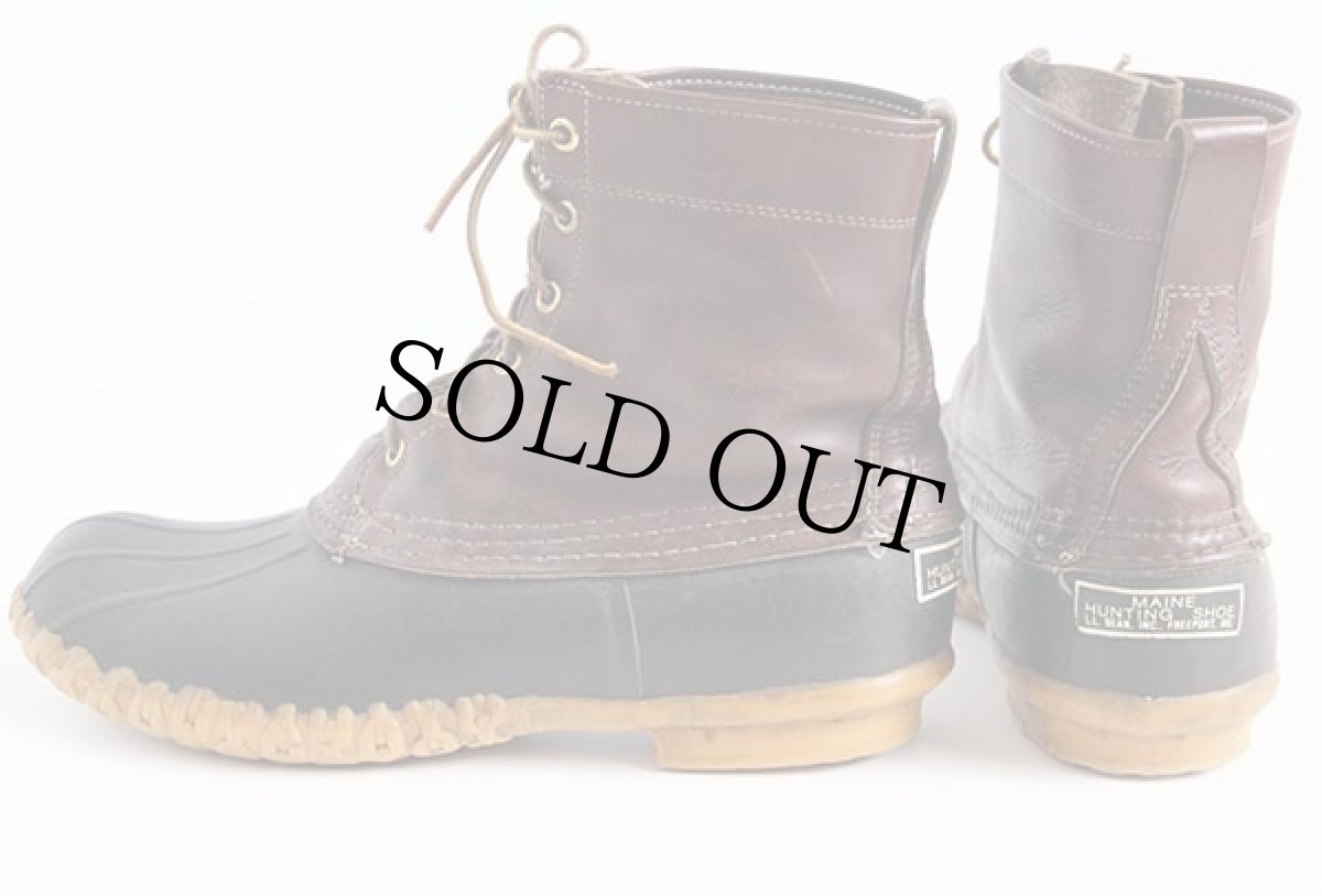 画像2: 70s USA製 L.L.Bean 筆記体タグ メインハンティング 6ホール ビーンブーツ 10M (2)