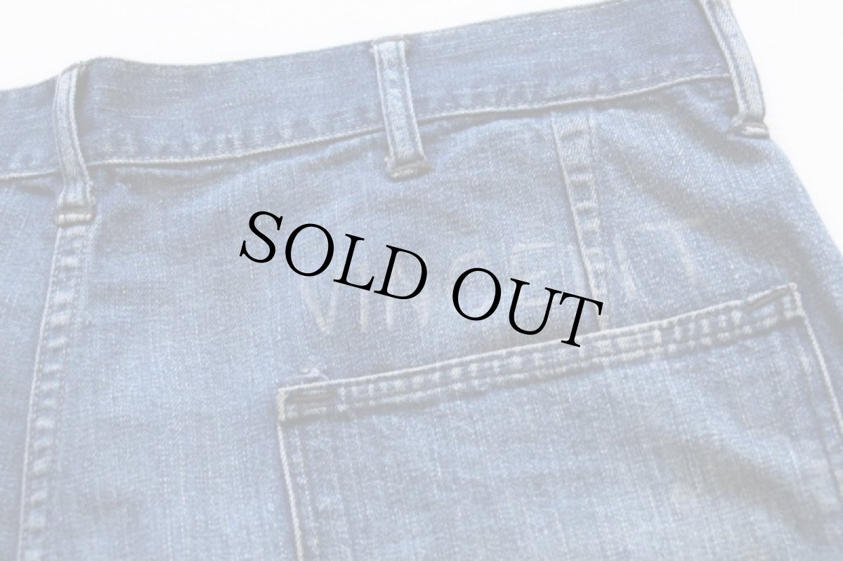 画像5: 40s 米軍 U.S.NAVY インディゴ デニム トラウザーズ w34 (5)