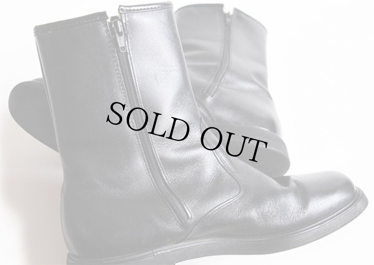 画像4: 80s USA製 Hush Puppiesハッシュパピー ボアライナー サイドジップ レザーブーツ 黒 9J (4)