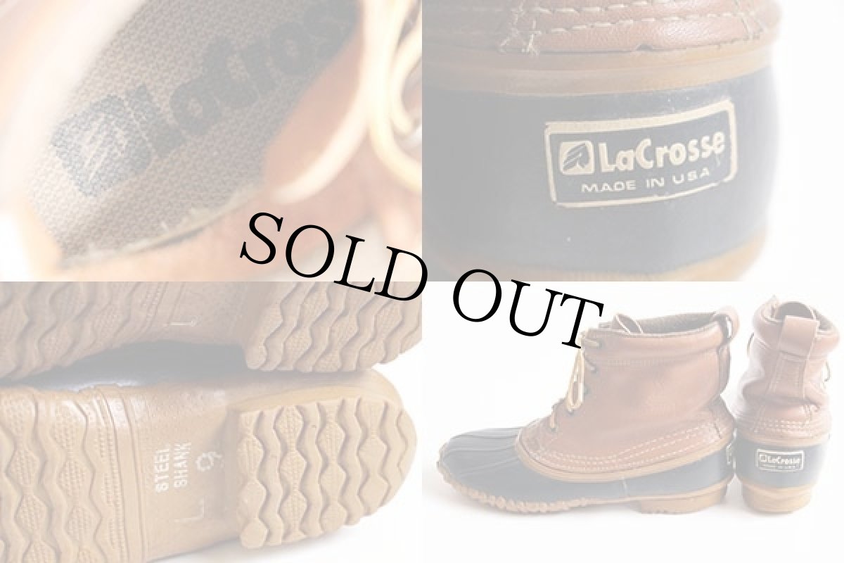 画像4: USA製 LaCrosseラクロス 5ホール ガムシューズ ブラウン×ネイビー★ビーンブーツ (4)