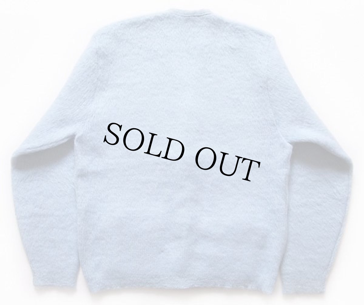 画像2: 60s USA製 CAMPUS 無地 モヘヤ ニット カーディガン 水色 L (2)