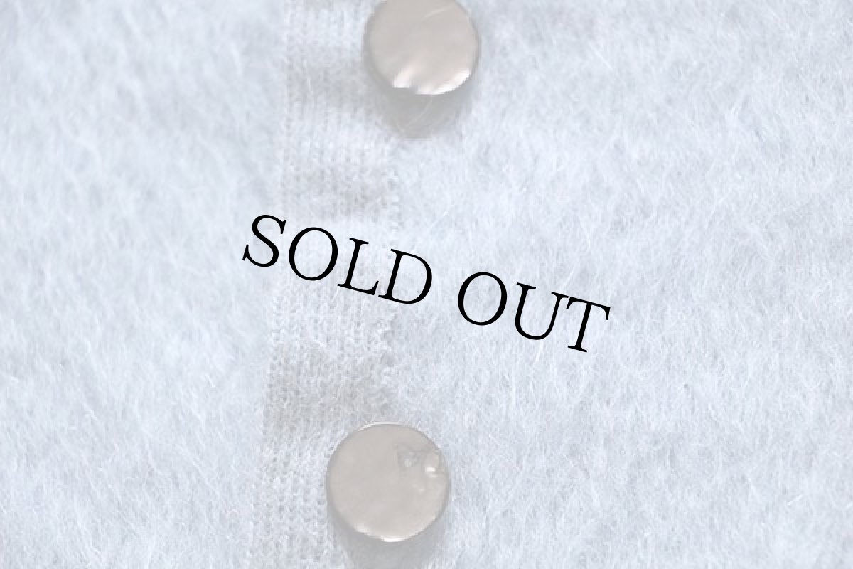 画像5: 60s USA製 CAMPUS 無地 モヘヤ ニット カーディガン 水色 L (5)