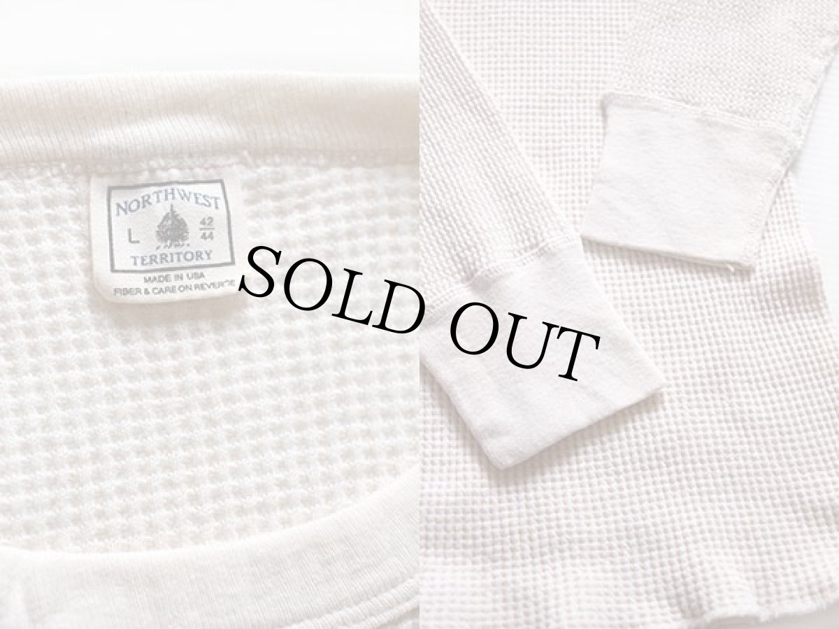 画像3: 80s USA製 NORTHWEST TERRITORY コットン サーマルシャツ ナチュラル L (3)