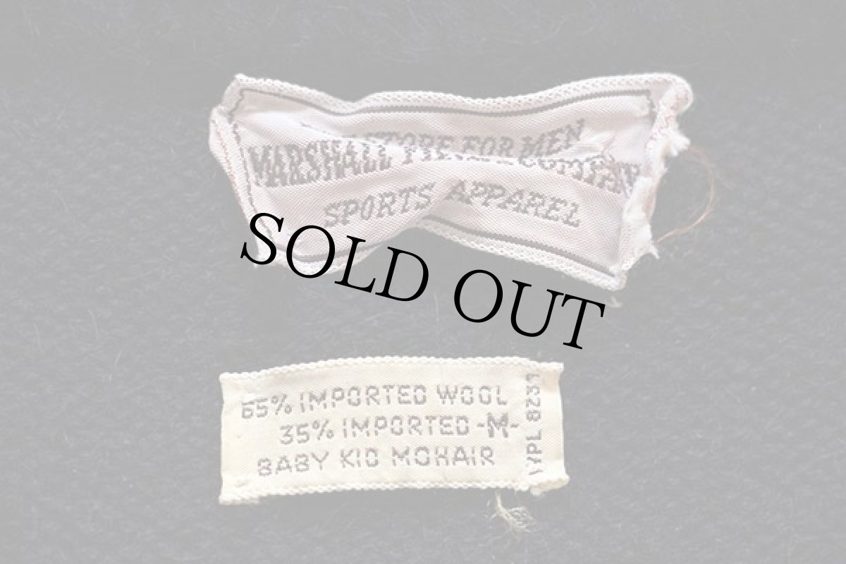 画像4: 60s MARSHALL FIELD&COMPANY Vネック キッドモヘヤ ニット セーター 黒 M (4)