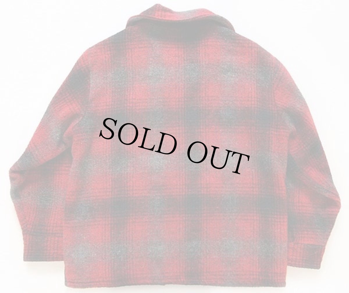 画像2: 90s USA製 melton オンブレチェック Thinsulate中綿入り ウールジャケット L (2)