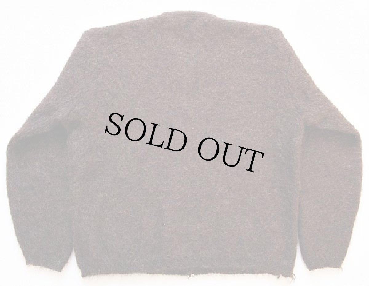 画像2: 60s Penneys TOWNCRAFT Vネック モヘヤ ニット セーター 焦げ茶 (2)