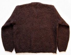 画像2: 60s Penneys TOWNCRAFT Vネック モヘヤ ニット セーター 焦げ茶 (2)