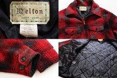 画像3: 90s USA製 melton オンブレチェック Thinsulate中綿入り ウールジャケット L (3)