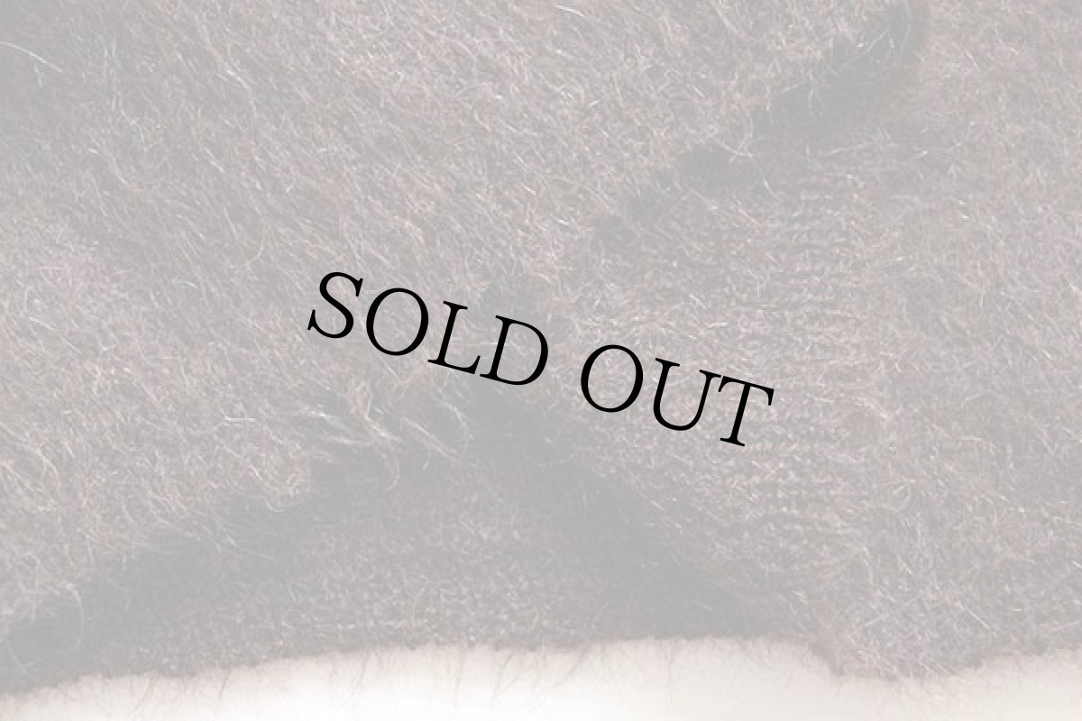 画像6: 60s Penneys TOWNCRAFT Vネック モヘヤ ニット セーター 焦げ茶 (6)