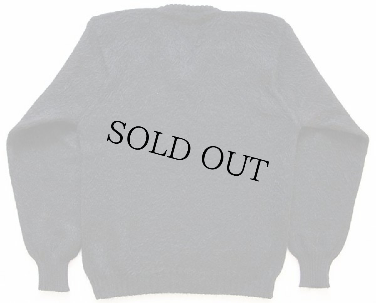 画像2: 60s MARSHALL FIELD&COMPANY Vネック キッドモヘヤ ニット セーター 黒 M (2)