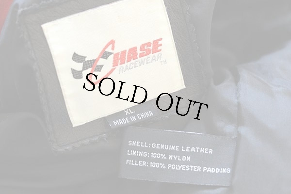 画像3: CHASE NASCAR GM Goodwrench SERVICE 刺繍&パッチ付き レザー レーシングジャケット 黒 XL (3)