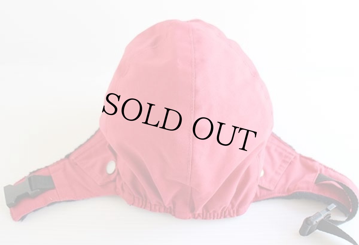 画像3: 90s JANSPORTジャンスポーツ パイル フリースライナー 耳当て付き ナイロンキャップ 赤 (3)