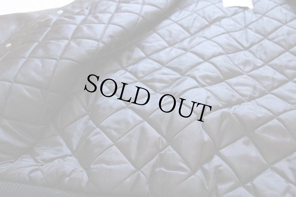 画像5: 80s USA製 TROPHY JACKETS キルティングライナー オールレザー スタジャン 黒 (5)