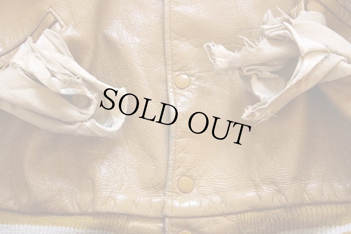 画像8: 70s USA製 Pro-Line オールレザー スタジャン マスタード (8)