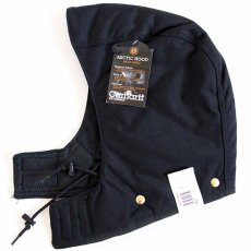 画像1: デッドストック★00s USA製 carharttカーハート ARCTIC HOOD キルティングライナー ナイロンフード 黒 (1)
