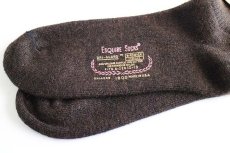 画像3: デッドストック★ビンテージ USA製 ESQUIRE SOCKS ソックス 焦げ茶 10-13★靴下 (3)