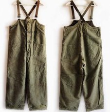 画像2: 40s 米軍 U.S.NAVY N-1 デッキパンツ オリーブドラブ M★オーバーオール (2)