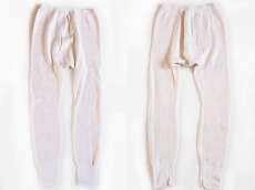 画像2: 60s SEARS コットン サーマルパンツ ナチュラル S (2)