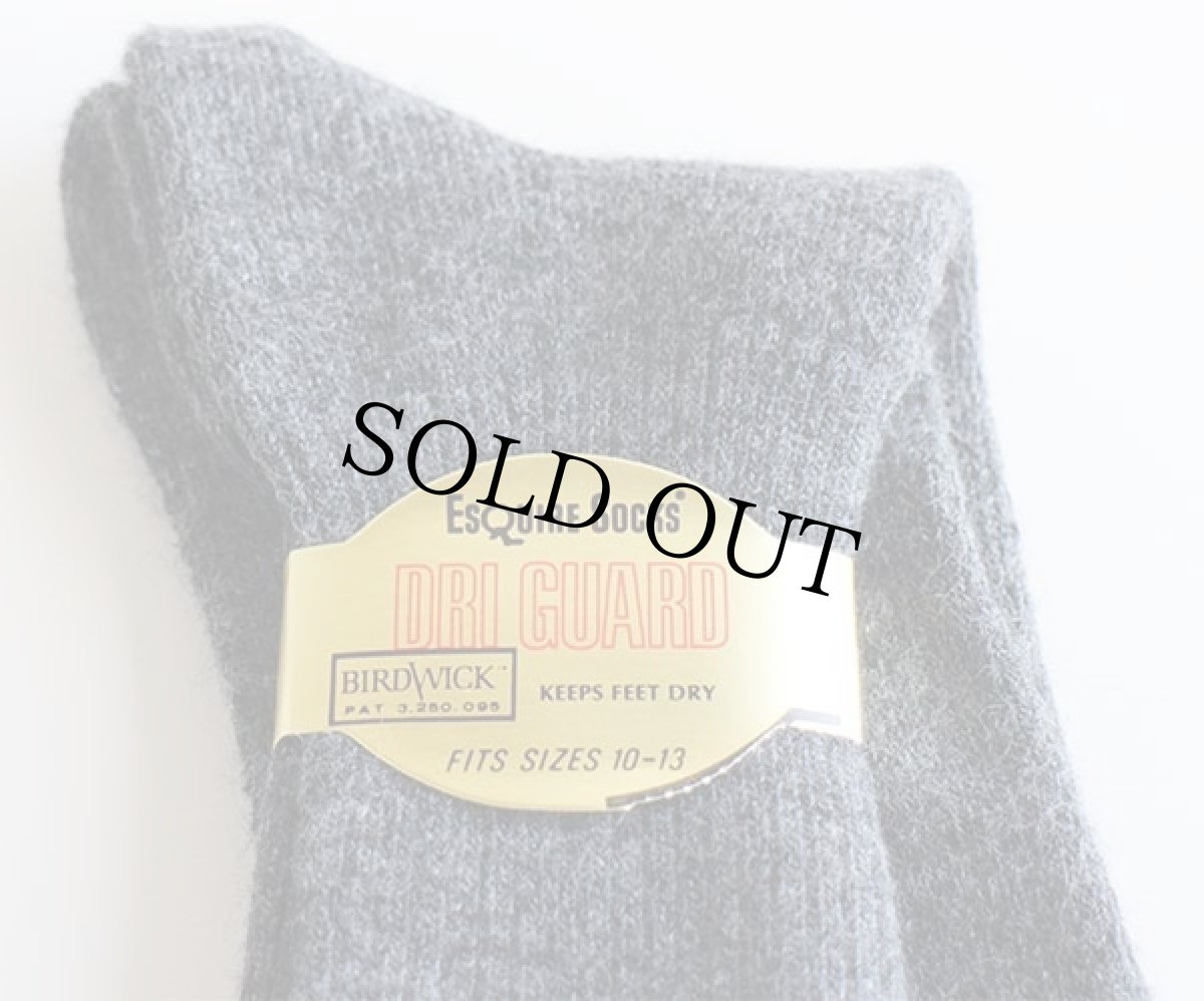 画像2: デッドストック★ビンテージ USA製 ESQUIRE SOCKS ソックス グレー 10-13★靴下 (2)