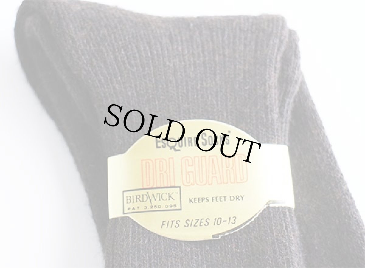 画像2: デッドストック★ビンテージ USA製 ESQUIRE SOCKS ソックス 焦げ茶 10-13★靴下 (2)