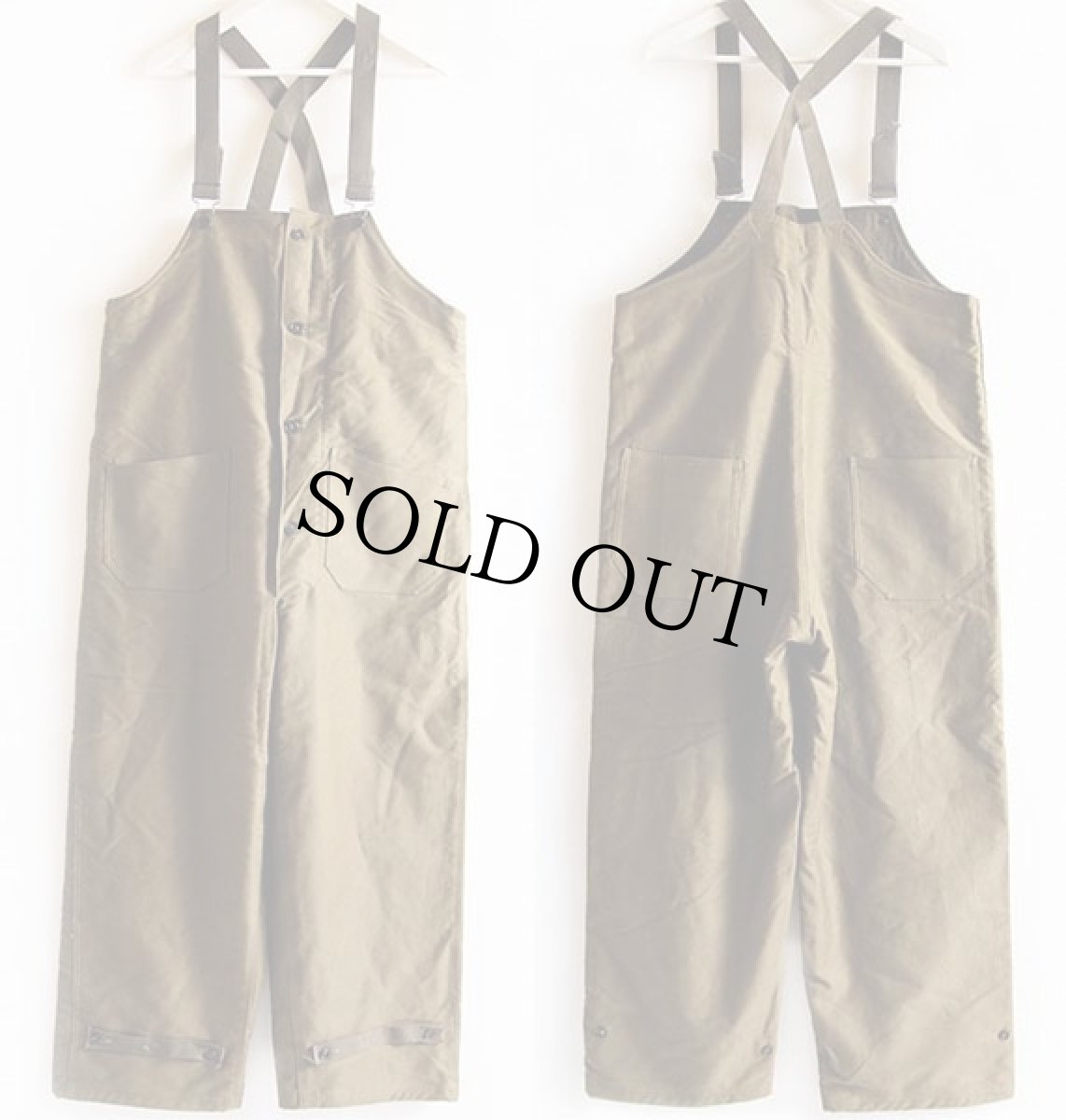 画像2: 40s イタリア軍 ウールライナー デッキパンツ 4★オーバーオール N-1 (2)