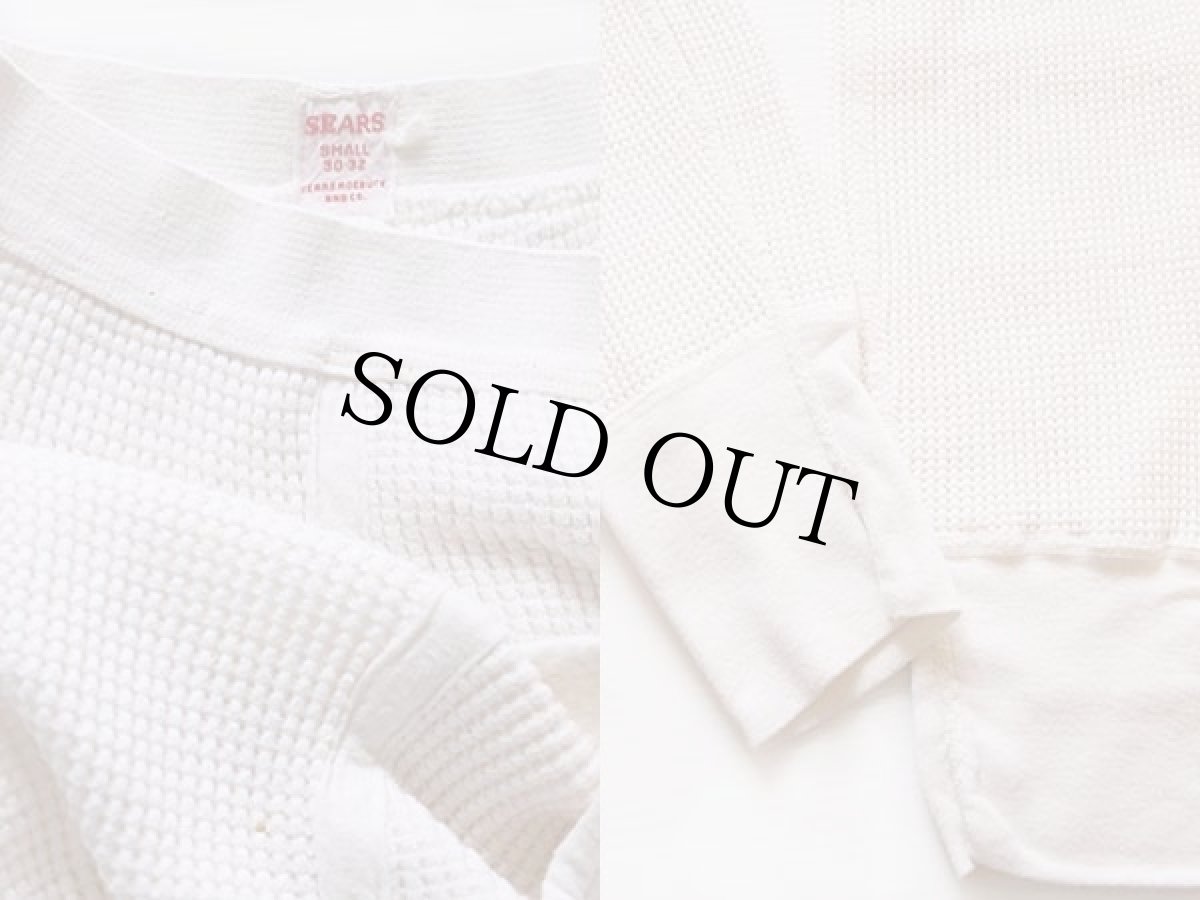 画像3: 60s SEARS コットン サーマルパンツ ナチュラル S (3)