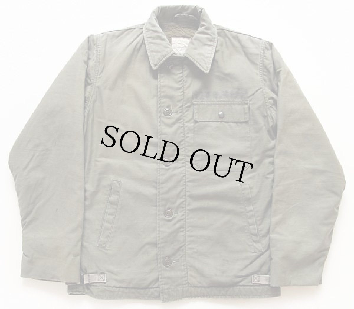 画像2: 80s 米軍 U.S.NAVY A-2 ステンシル デッキジャケット S (2)