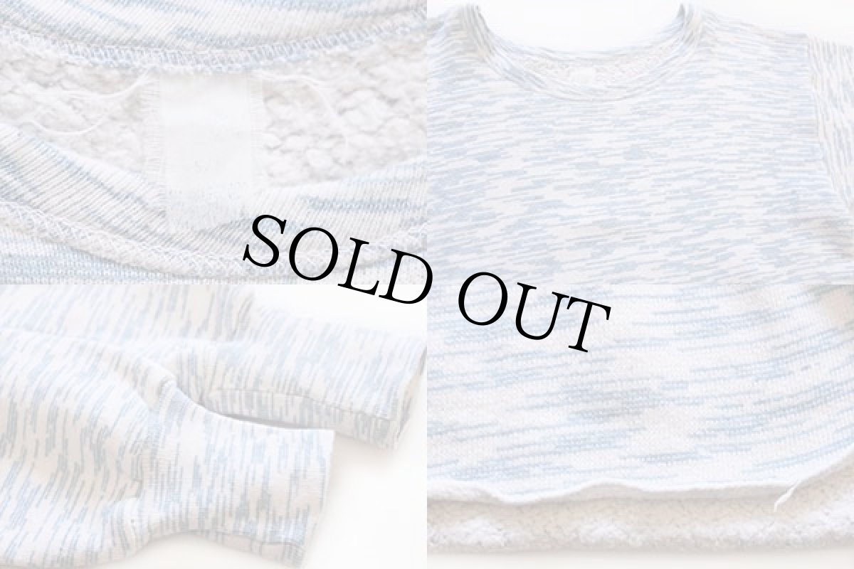 画像3: 70s UNKNOWN アンダーシャツ 白×薄青 S (3)