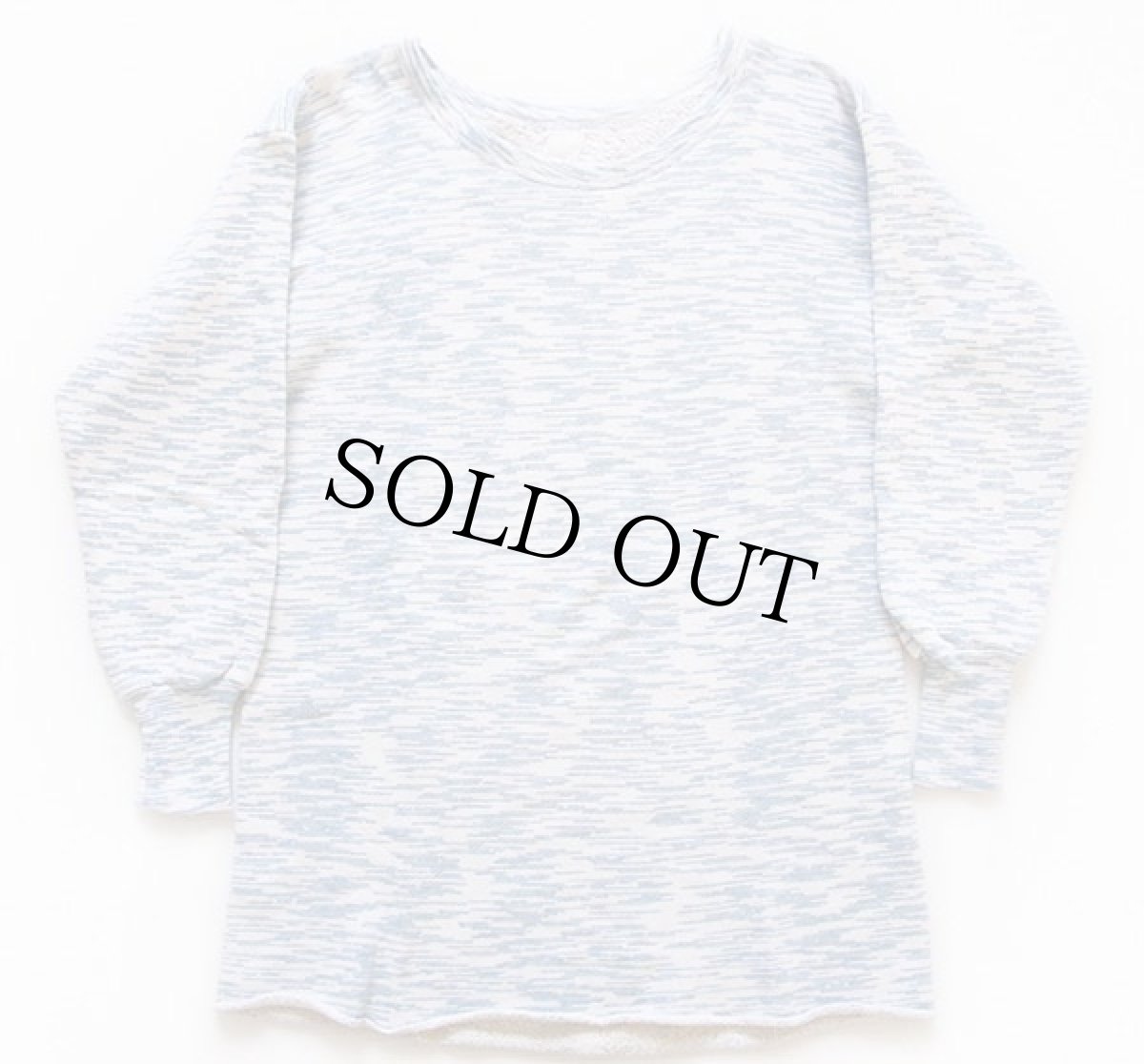 画像2: 70s UNKNOWN アンダーシャツ 白×薄青 S (2)