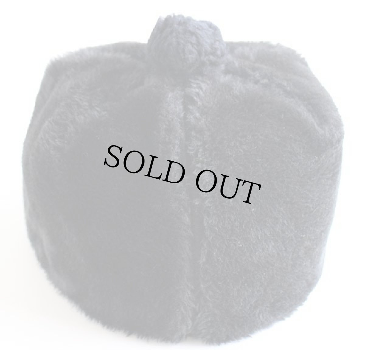 画像3: USA製 UNKNOWN 耳当て付き フェイクファー キャップ 黒 7 1/2★エスキモー (3)