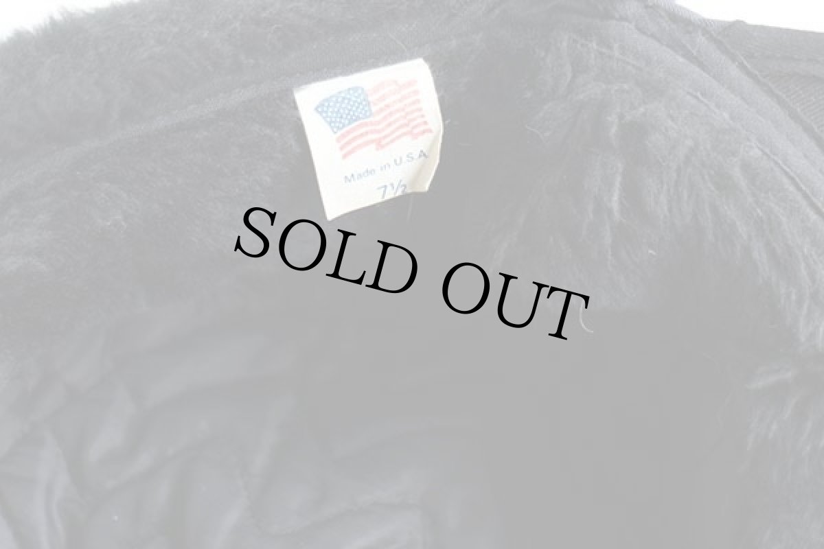 画像5: USA製 UNKNOWN 耳当て付き フェイクファー キャップ 黒 7 1/2★エスキモー (5)