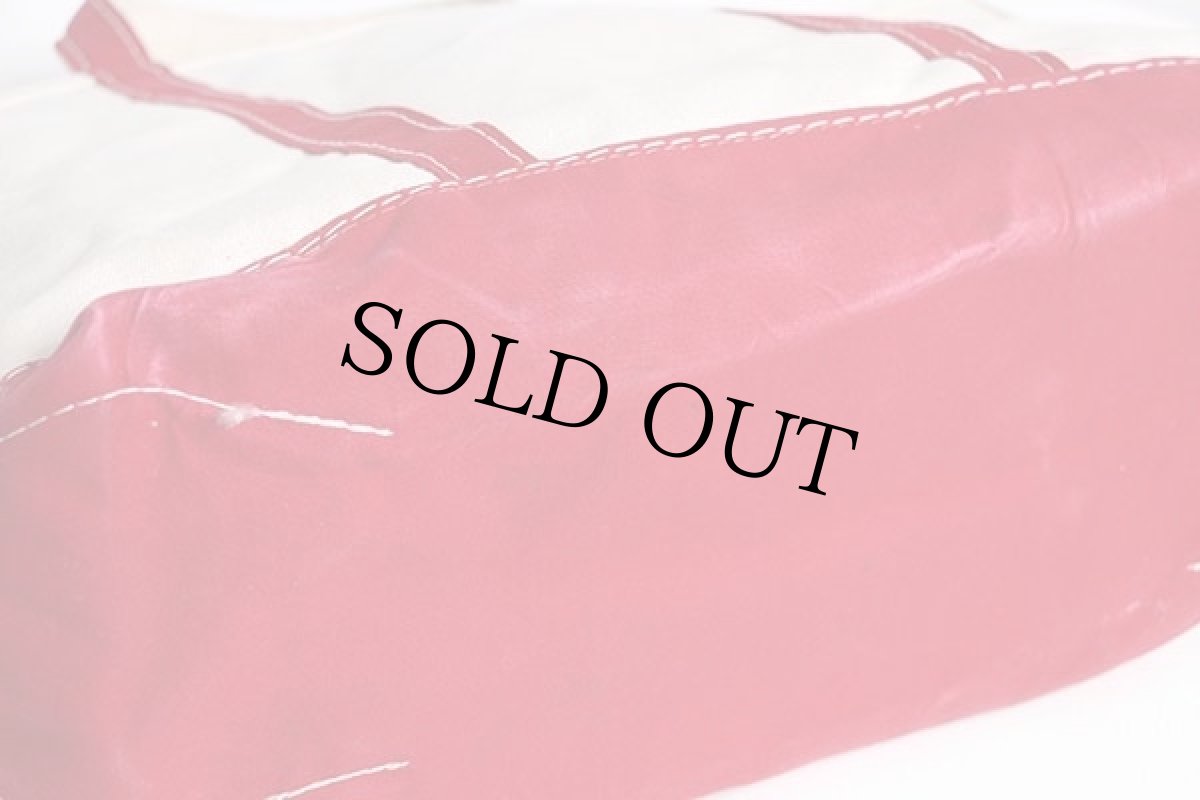 画像8: 80s L.L.Bean BOAT AND TOTE 耳付き キャンバス トートバッグ 赤 L★ラージ (8)