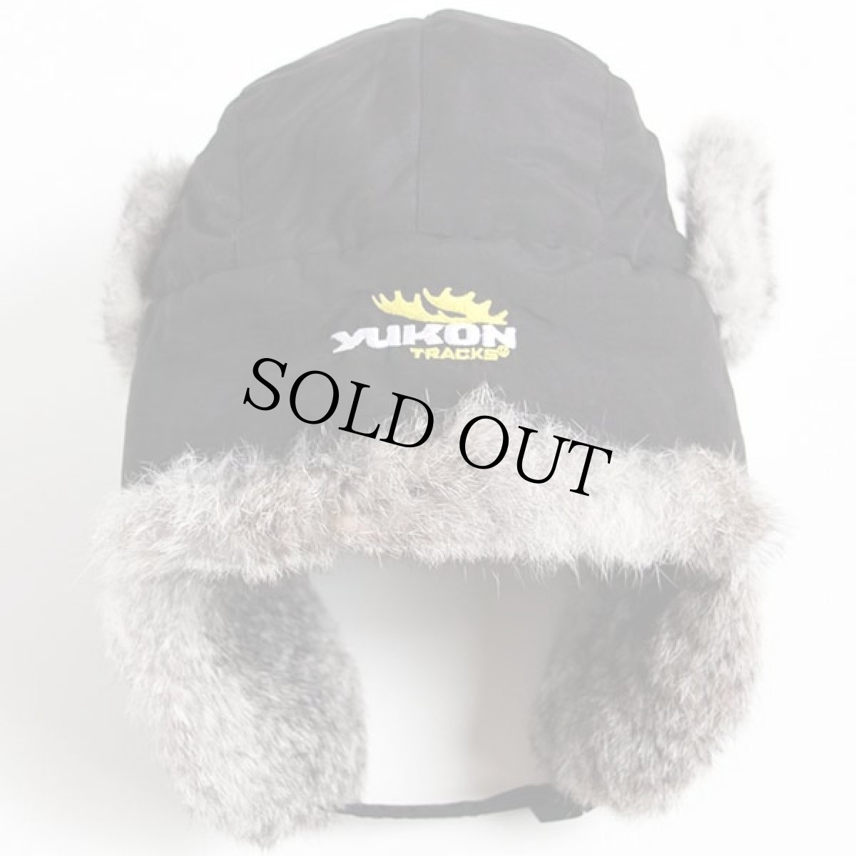 画像2: YUKON TRACKS ラビットファー ナイロン フライトキャップ 黒 L★ボンバーキャップ (2)