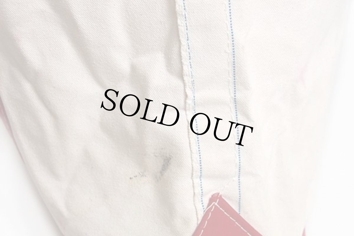 画像6: 80s L.L.Bean BOAT AND TOTE 耳付き キャンバス トートバッグ 赤 L★ラージ (6)