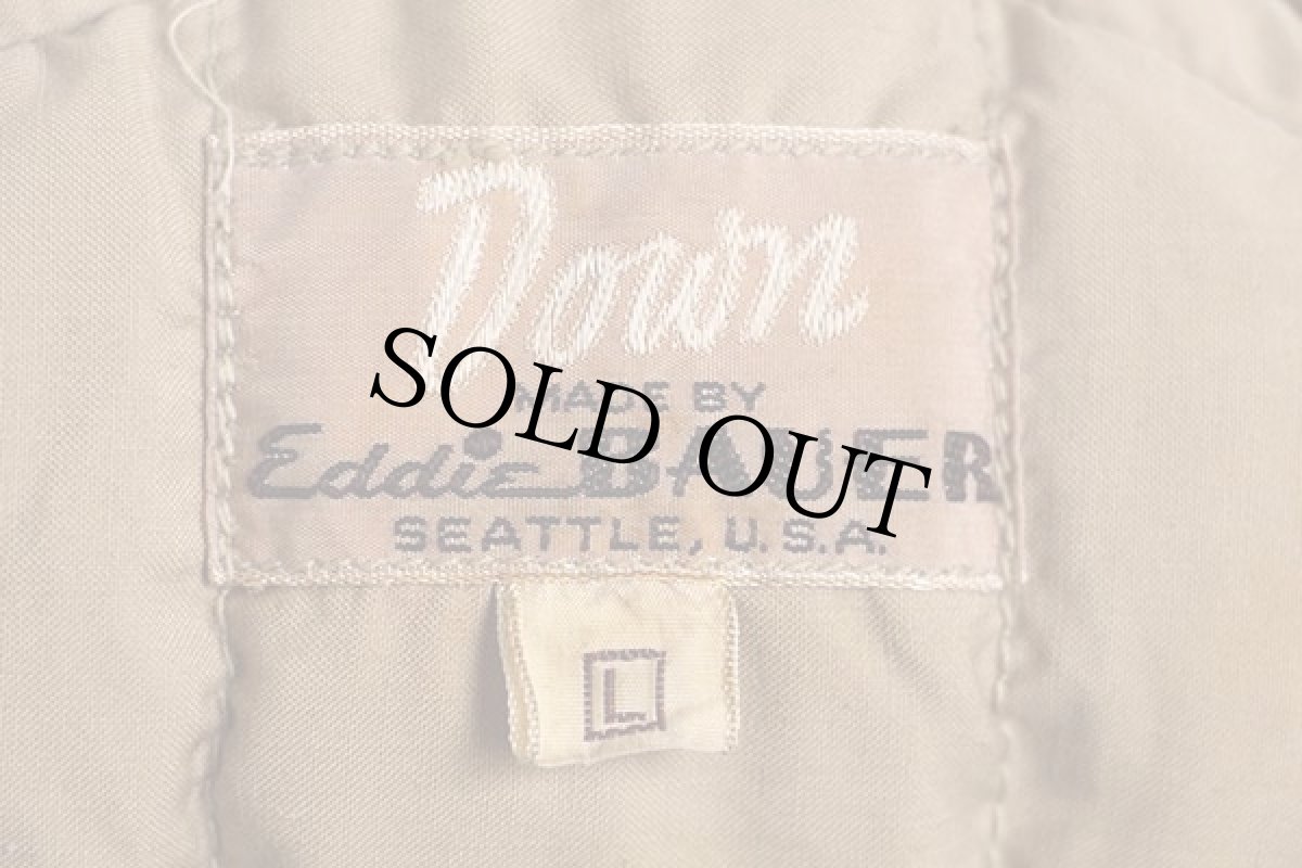 画像3: 60s EddieBauerエディーバウアー リアル ムートン ダウンキャップ カーキ L (3)