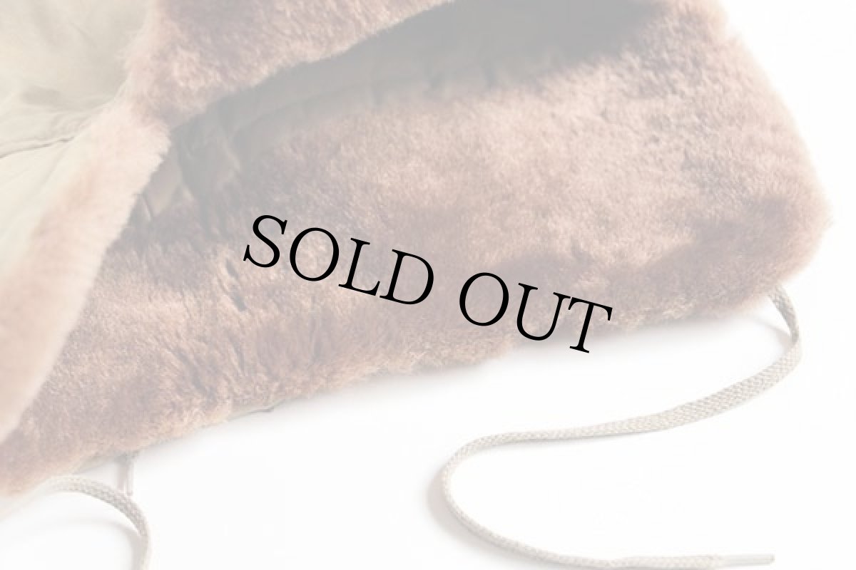 画像4: 60s EddieBauerエディーバウアー リアル ムートン ダウンキャップ カーキ L (4)