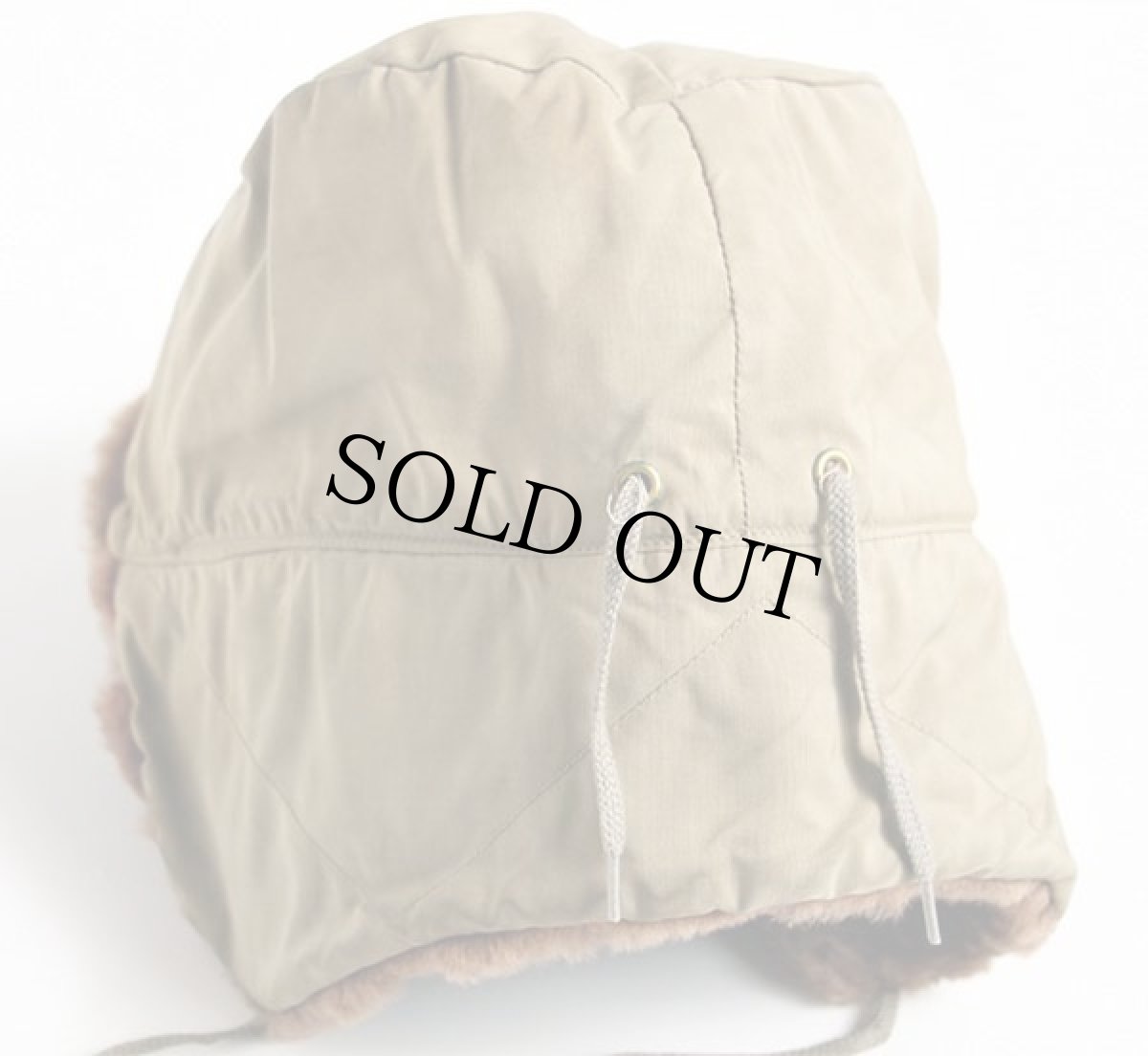 画像2: 60s EddieBauerエディーバウアー リアル ムートン ダウンキャップ カーキ L (2)