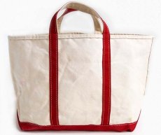 画像2: 80s L.L.Bean BOAT AND TOTE 耳付き キャンバス トートバッグ 赤 L★ラージ (2)