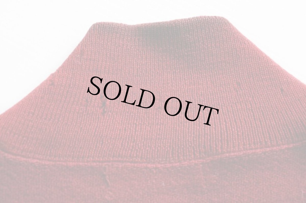 画像8: 30s フェルトパッチ付き ディアスキン 袖革 ボタンスタジャン ボロ 赤 38★ボタスタ (8)