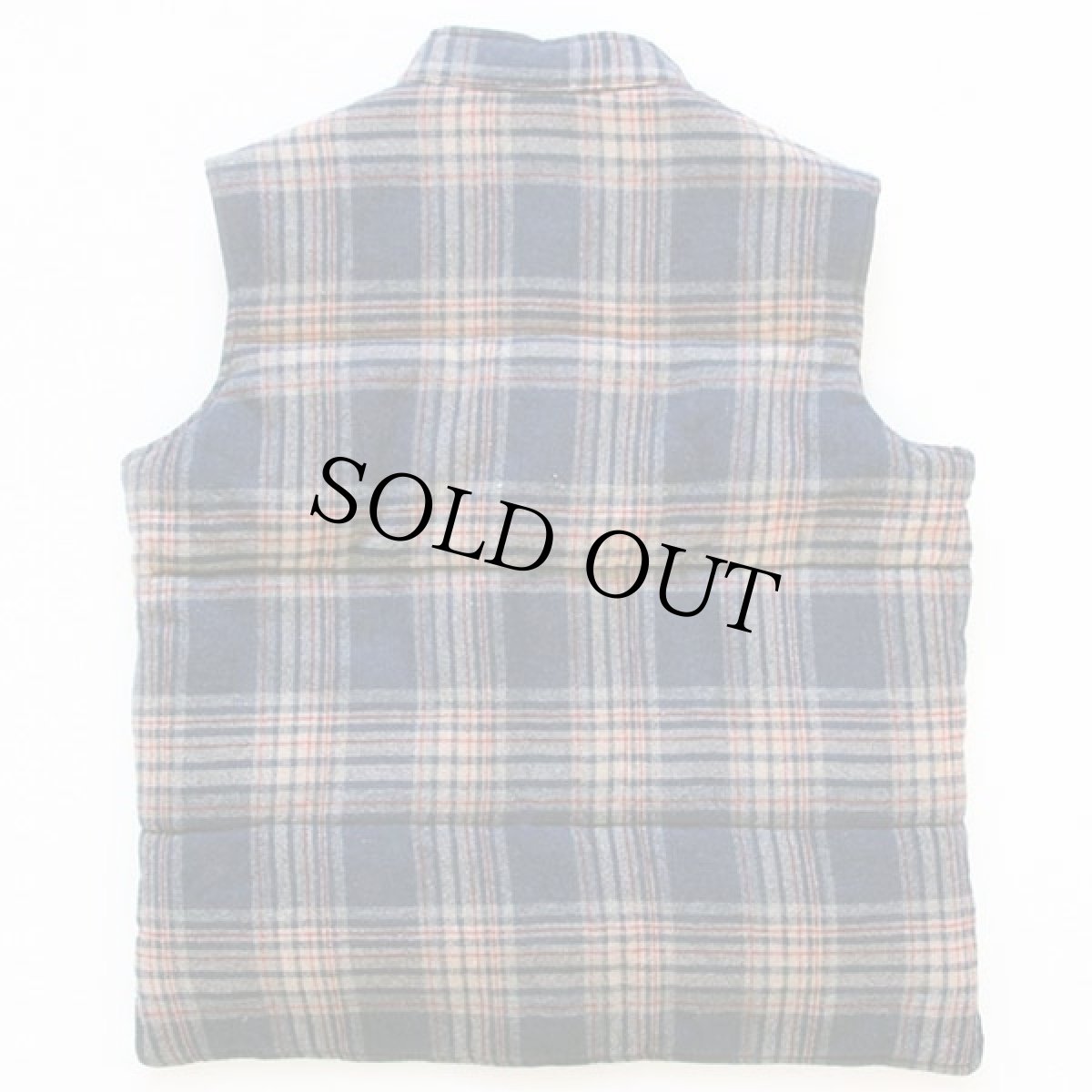 画像2: 80s Arrow リバーシブル タータンチェック ウール×ナイロン 中綿ベスト M (2)