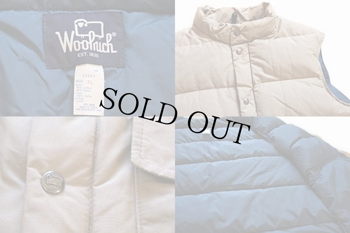 画像3: 80s USA製 Woolrichウールリッチ 60/40 ダウンベスト タン XL (3)