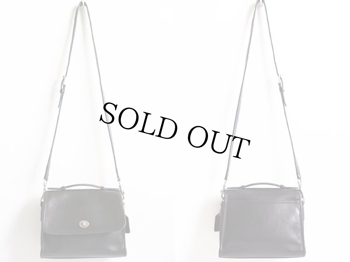 画像2: USA製 COACH オールド コーチ 2WAY レザー ショルダーバッグ 黒★J0C-9870 (2)