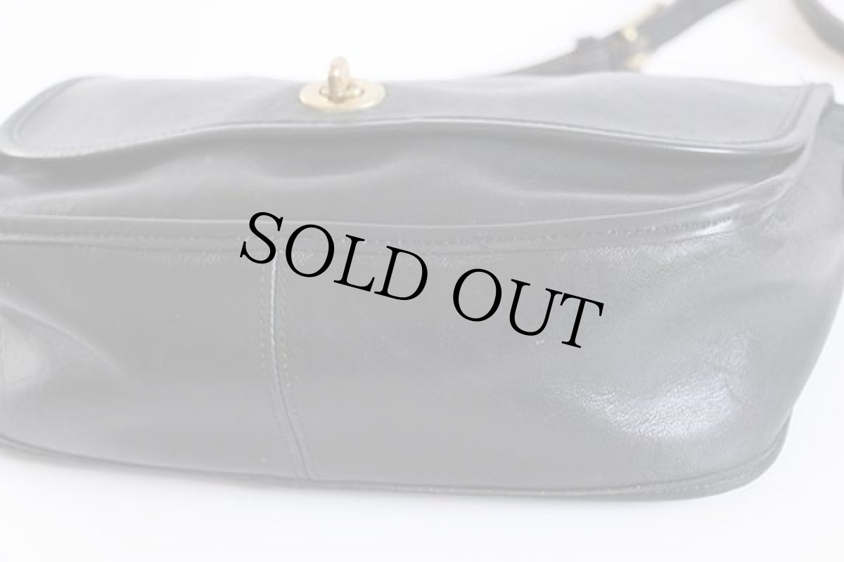 画像6: USA製 COACH オールド コーチ レザー ショルダーバッグ 黒★903 (6)